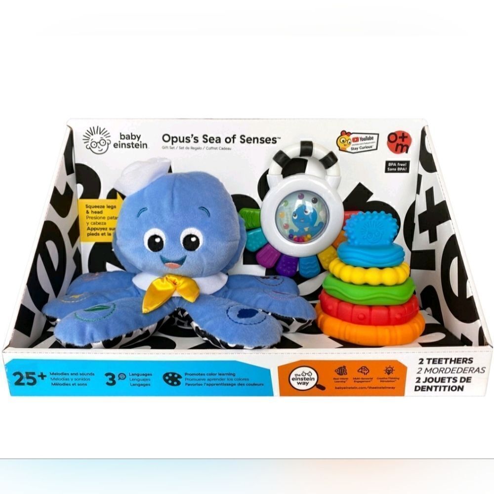 Baby Einstein Opus Sea of Senses Infant Toys Gift Set - 3 Pieces, for Ages 3 Mon
